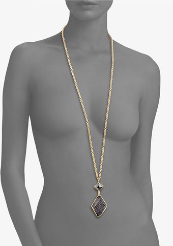 Kara By Kara Ross 14k Goldplated Resin Covered Snakeskin Pendent - Lyst