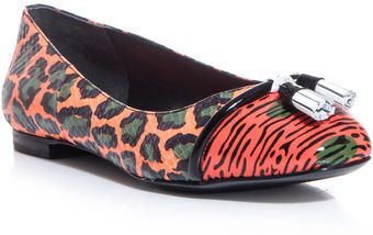 Kenzo Contrast Animal Print Flat Shoes - Lyst