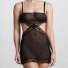 La Perla Blind Date Cutout Chemise in Black - Lyst