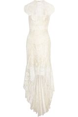 Lover Lace Overlay Silk Gown