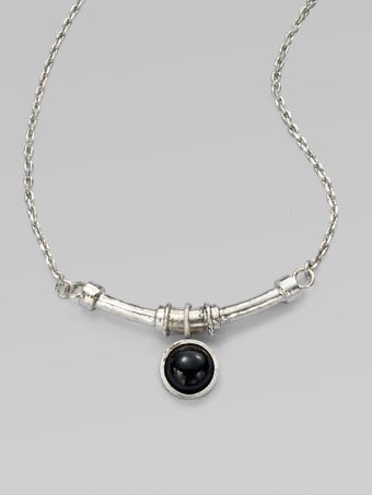 Low Luv Black Agate Pendant Necklace - Lyst