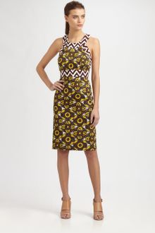 Milly Tribal Print Halter Dress - Lyst