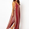 Mink Pink Maya Scarf Print Beach Maxi Dress in Red (scarfprint) - Lyst