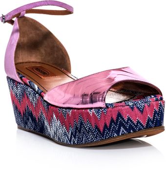 Missoni Knitted Wedge Sandals - Lyst