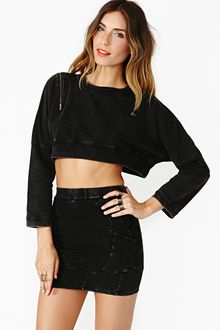 Nasty Gal Hot Asphalt Crop Knit - Lyst