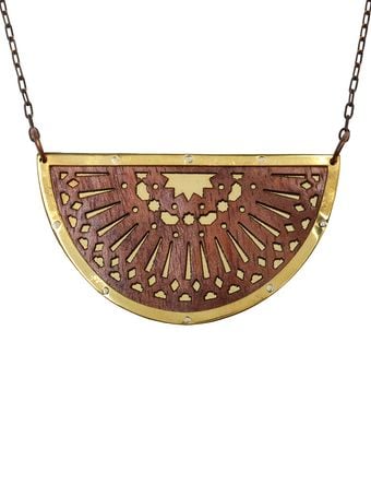Pamela Love Zellij Wood and Brass Necklace - Lyst