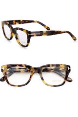 Tom Ford Full Rim Wayfarer Inspired Plastic Eye-Glasses