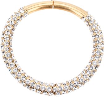 Alexander McQueen Swarovski Crystal Metal Choker - Lyst