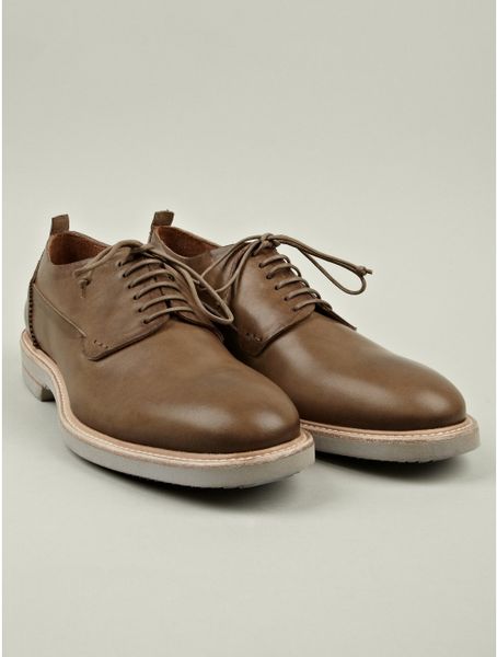 Alexander Mcqueen Mens Minnesota Leather Saddle Shoe in Brown for Men
