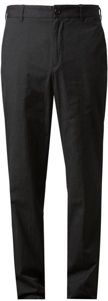 Ann Demeulemeester Pique Cotton Trousers - Lyst