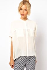 ASOS Collection Sheer Panel Blouse 
