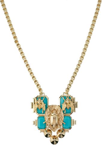 Asos Boxchain Collar Necklace with Bug Detail - Lyst