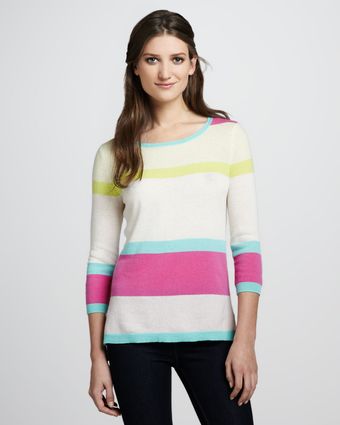 Autumn Cashmere Striped High Low Cashmere Sweater - Lyst