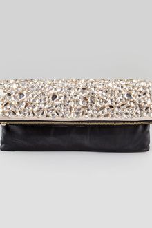 BCBGMAXAZRIA Rihanna Crystal Foldover Clutch - Lyst