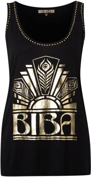 Biba Biba Logo Stud Detail Vest - Lyst