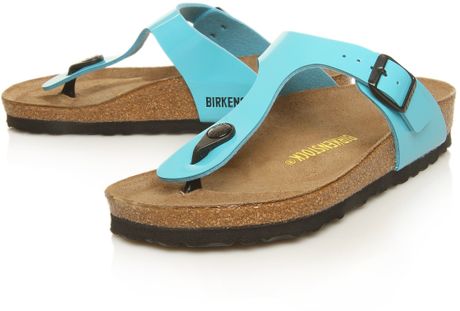 turquoise birkenstock gizeh