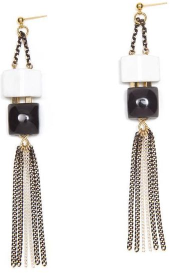 Byrufina Square Coral Earrings Black - Lyst