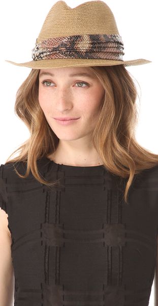 Eugenia Kim Kurt Fedora with Snake Print Band - Lyst