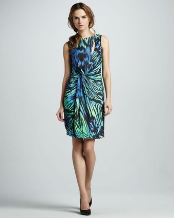 Halston Heritage Printed Frontslit D - Lyst