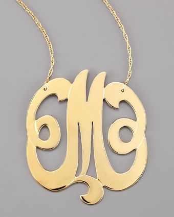 Jennifer Zeuner Swirly Initial Necklace M - Lyst