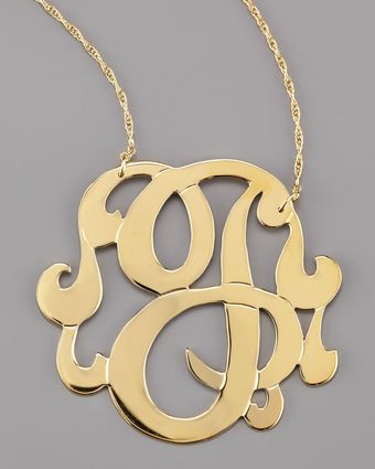 Jennifer Zeuner Swirly Initial Necklace - Lyst