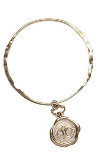 Jessica De Lotz Jewellery Hand Stamped Handcuff Wax Seal Bangle - Lyst