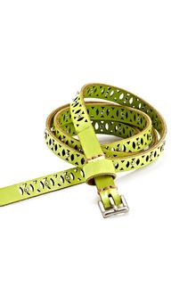 Lucky Brand Skinny Perforated Stud Belt - Lyst