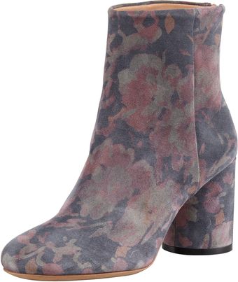 Maison Martin Margiela Floralprint Suede Ankle B - Lyst