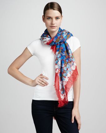 Marc Jacobs Floral Print Scarf  - Lyst