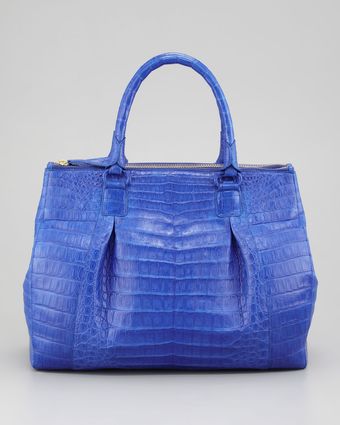 Nancy Gonzalez Executive Doublezip Crocodile Tote Bag Cobalt - Lyst