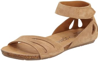 Pedro Garcia Joanna Cutout Suede Sandal Camel - Lyst