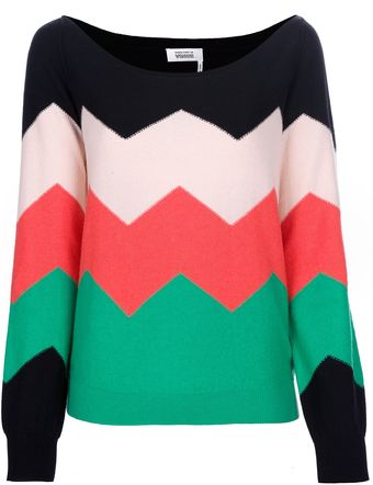 Sonia By Sonia Rykiel Zig Zag Print Sweater - Lyst