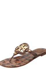 Tory Burch Miller2 Snakeprint Thong Sandal Park Ben