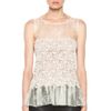 Valentino Four Leaf Clover Lace Top  in Beige (ivory) - Lyst