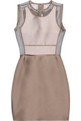 Victoria, Victoria Beckham Silk Organza Paneled Mikado Dress