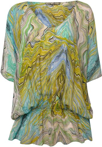 Biba Swirl Print Volume Blouse - Lyst