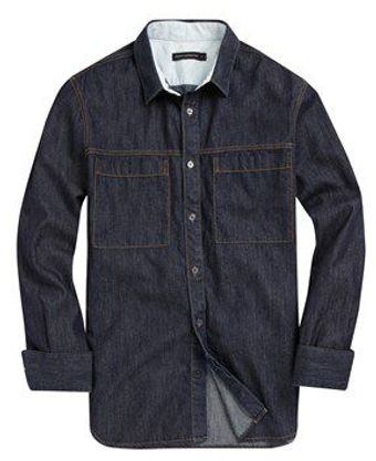 French Connection Enforcement Denim Shirt - Lyst