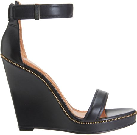 Steve Madden Neliee Buckle Ankle Strap Wedge Sandals In Black Lyst ...