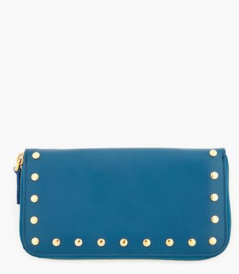 Marni Blue Leather Studded Wallet - Lyst