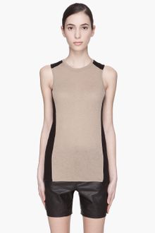 Rag & Bone Beige and Black Twotone Shadow Tank - Lyst