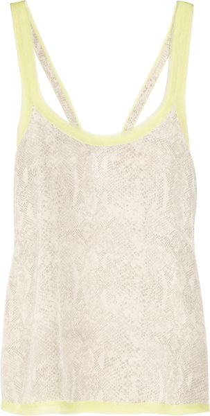Rebecca Taylor Pythonprint Silkchiffon Camisole - Lyst