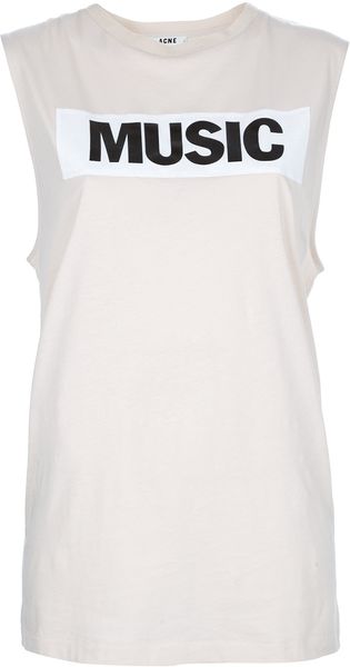 Acne Zone Music Ctn Tank - Lyst