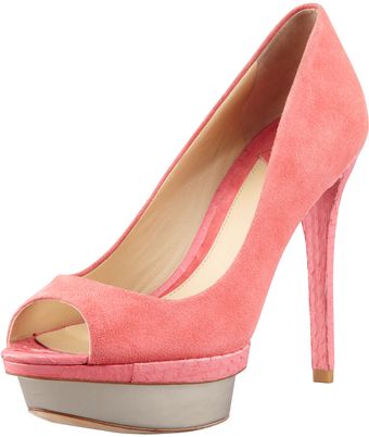 B Brian Atwood Franciska Peeptoe Platform Pumps - Lyst