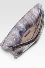 Bottega Veneta Ayrs Snakeskin Large Top Handle Bag