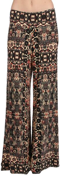 Free People Print Knit Pant in Orange Combo - Lyst