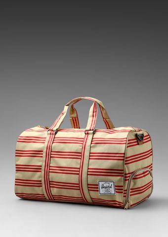 Herschel Supply Co. Invitational Collection Novel Duffle in Redkhaki Stripe - Lyst