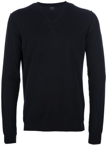 Jil Sander Vneck Sweater - Lyst