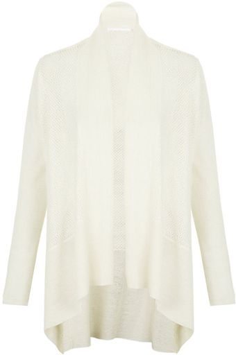 Nicole Farhi Linen Waterfall Cardigan - Lyst