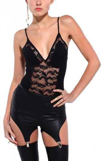 Akira Lace Lingerie Bodysuit - Lyst