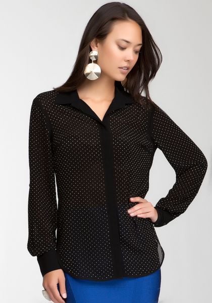 black blouse button up